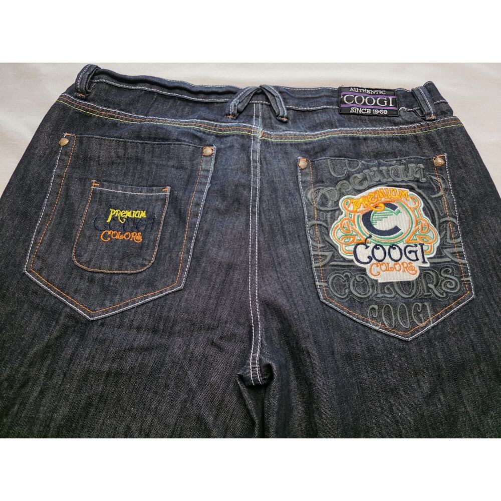 Vintage Y2K COOGI Denim Jean Shorts Jorts Men’s 40 Blue Baggy Skate Hip Hop